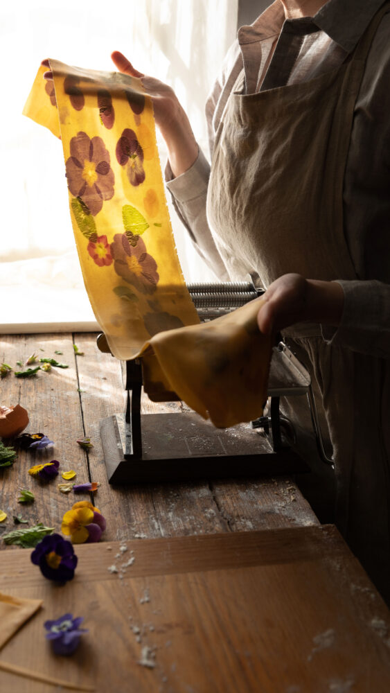 pasta with flowers