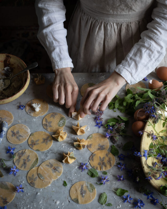 borage pasta prep