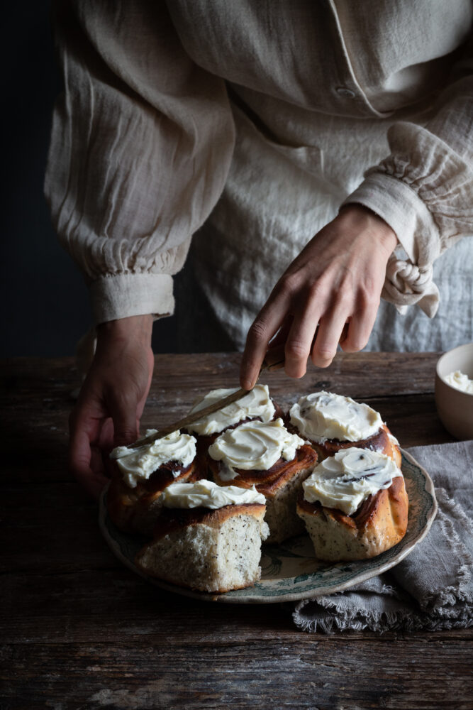 strawberry poppy seed Hokkaido milk buns