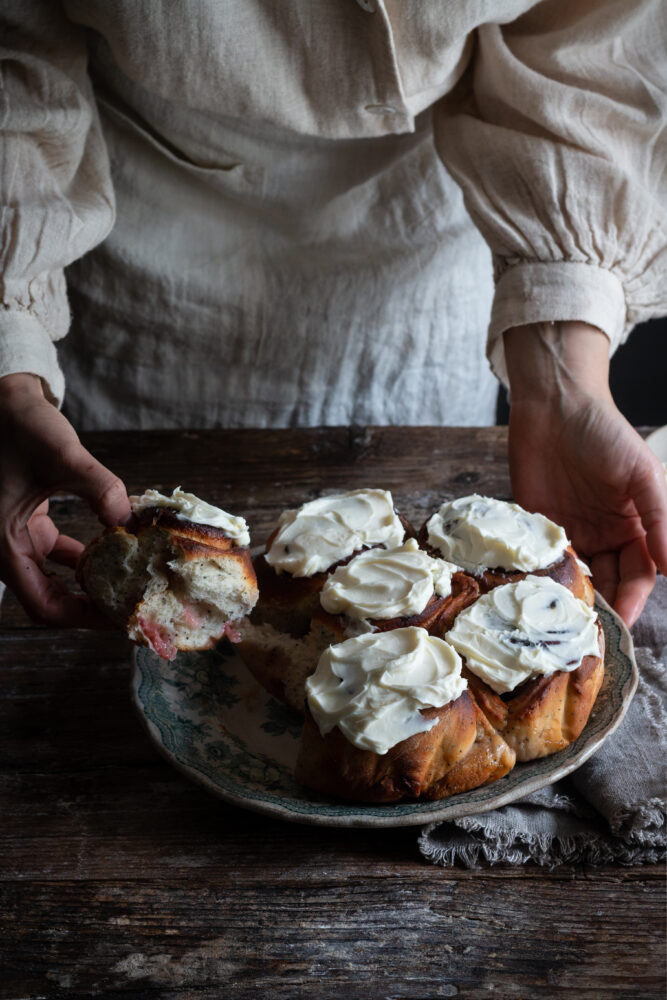 strawberry poppy seed Hokkaido milk buns