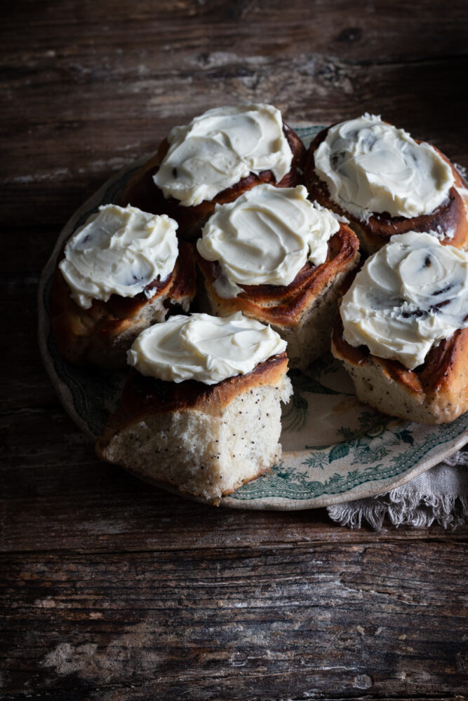 strawberry poppy seed Hokkaido milk buns