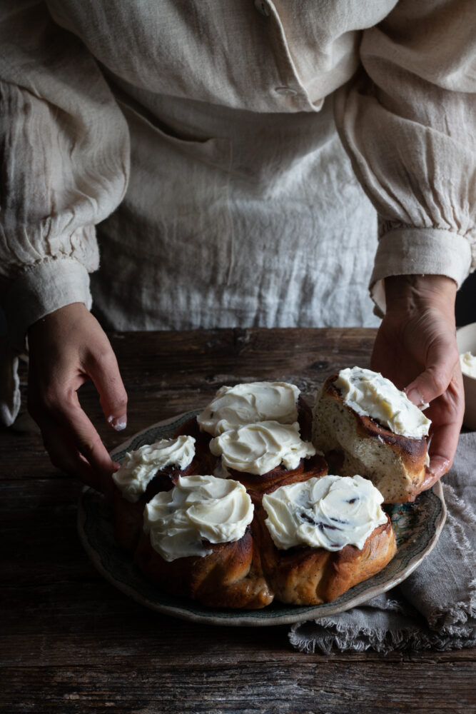 strawberry poppy seed Hokkaido milk buns