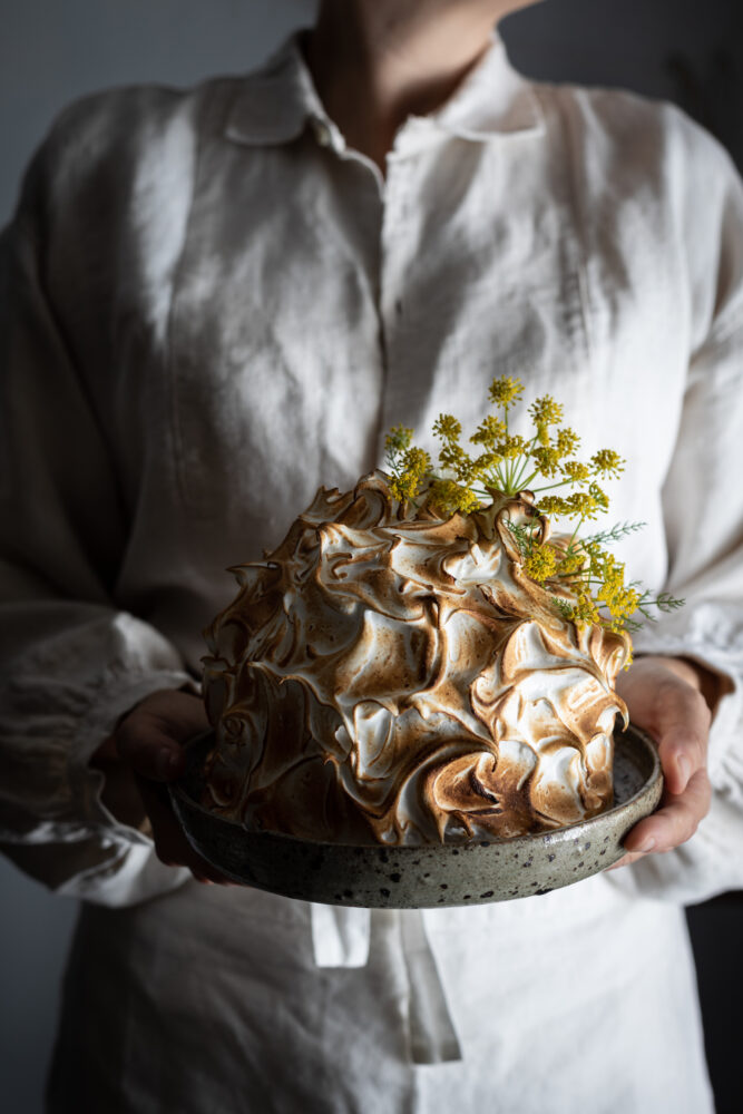 fennel honey ricotta baked alaska