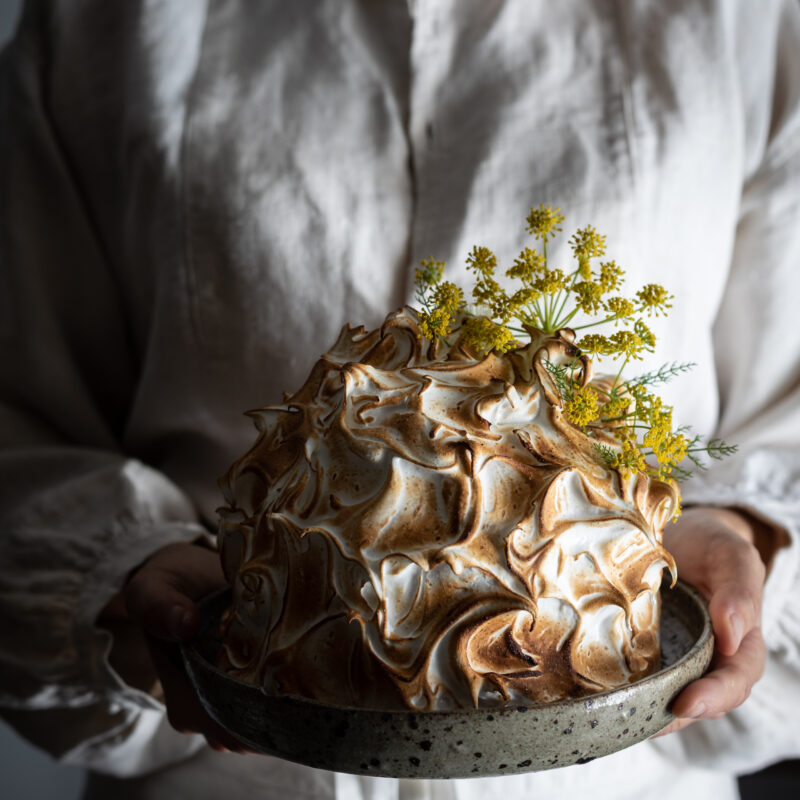 fennel honey ricotta baked alaska