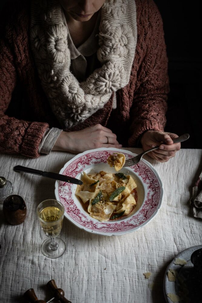 chestnut and pumpkin pasta