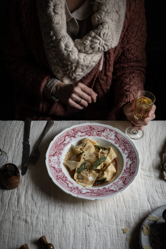 chestnut and pumpkin pasta