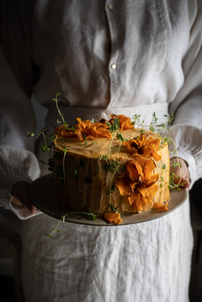 butternut squash pear and hazelnut cake