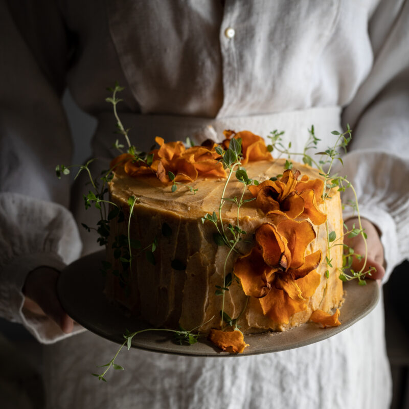 butternut squash pear and hazelnut cake