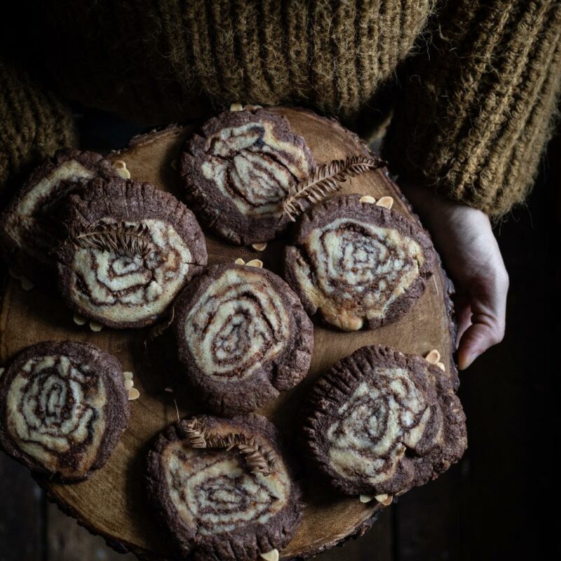 shortbread log slice cookies