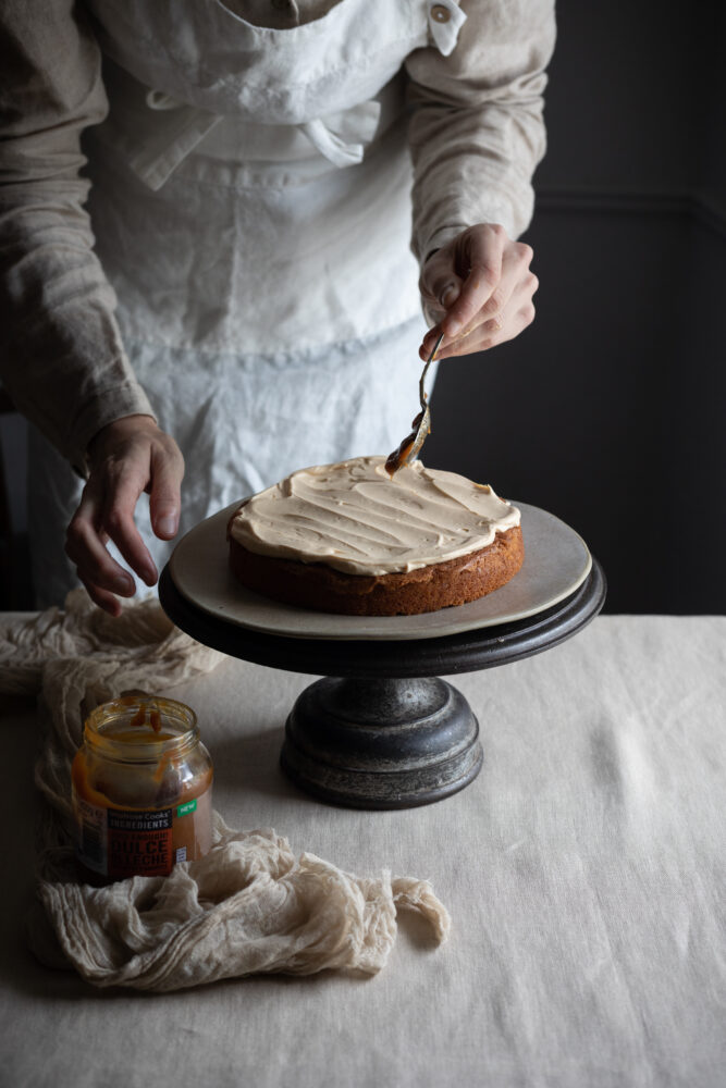 spreading frosting