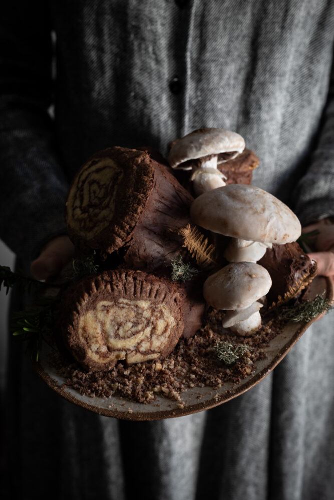 chocolate log cake