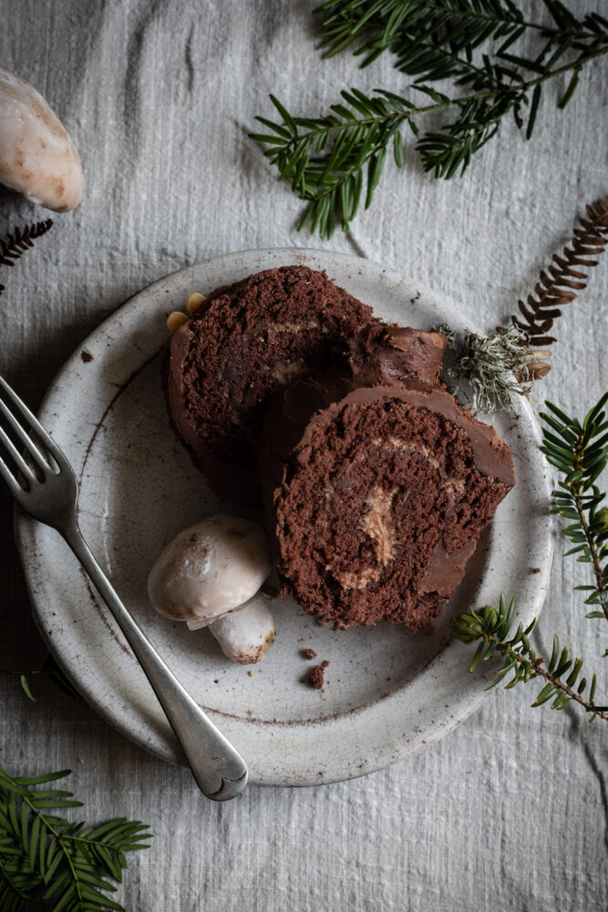 slice of chocolate cake