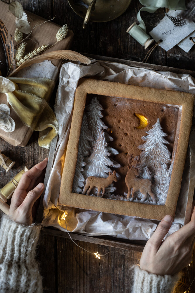 gingerbread shadow box