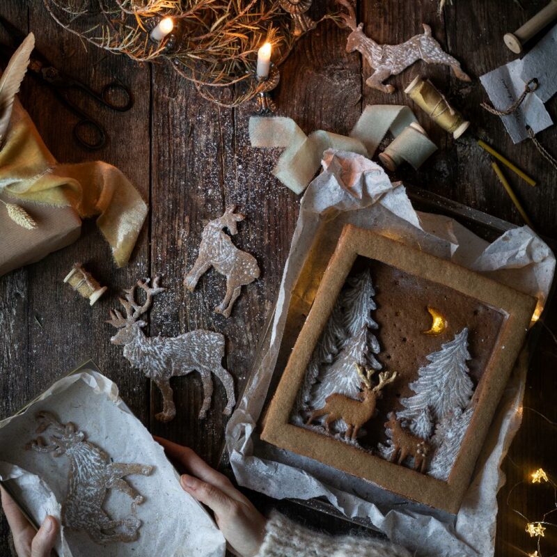 gingerbread shadow box