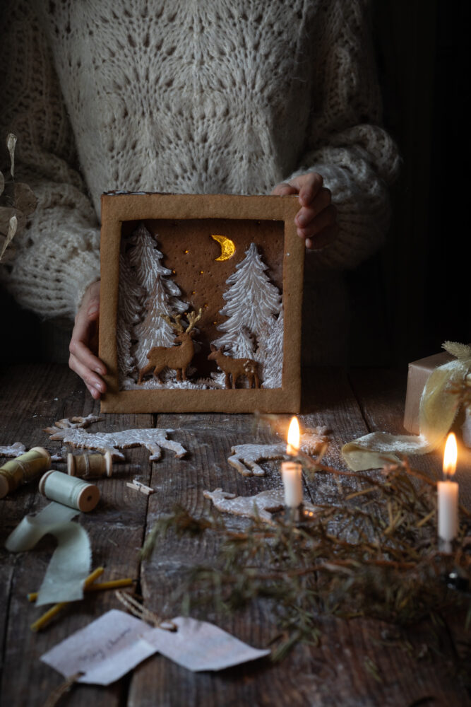 gingerbread shadow box