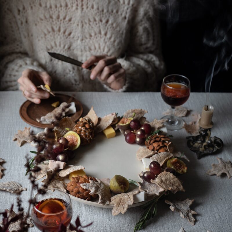 cheese board wreath