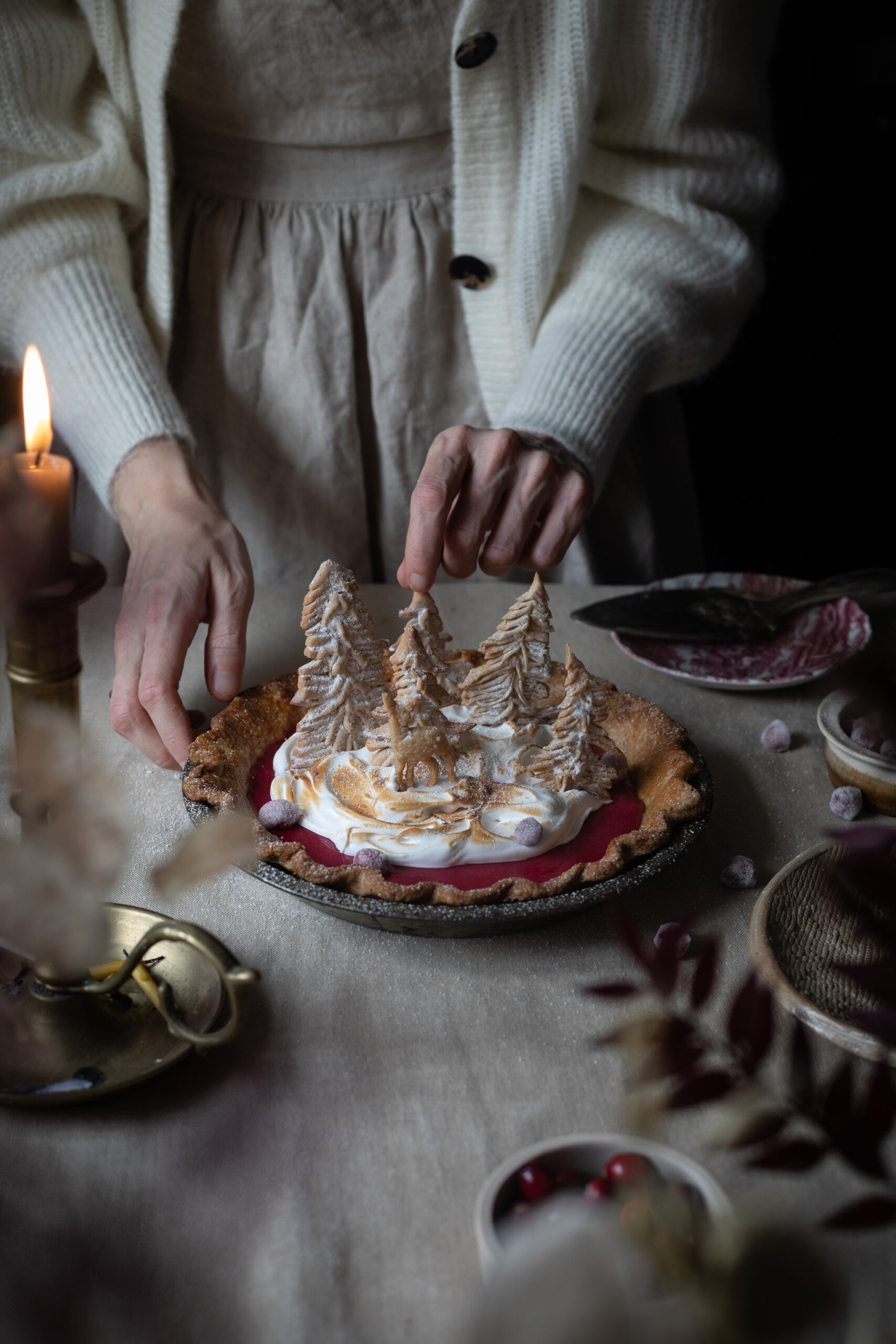 cranberry meringue pie