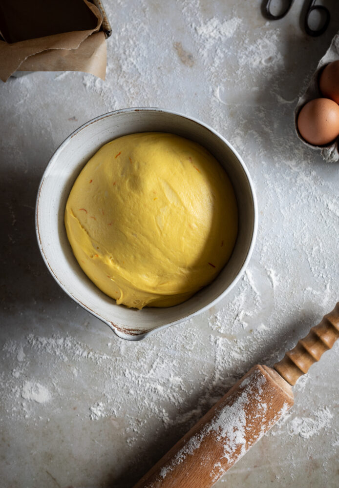 Saffron and cardamon milk bread