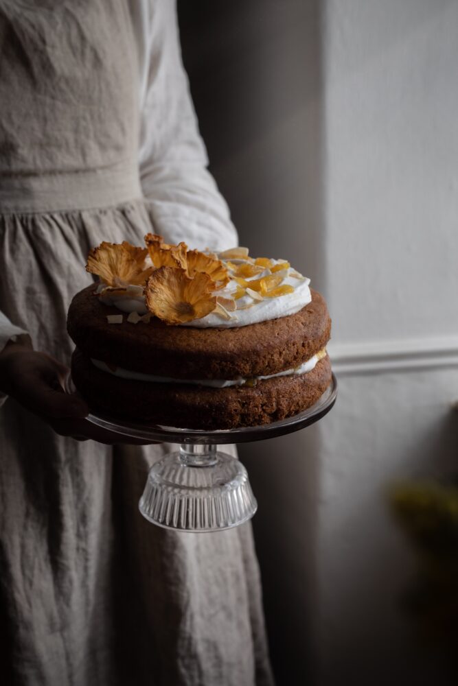 vegan pineapple cake