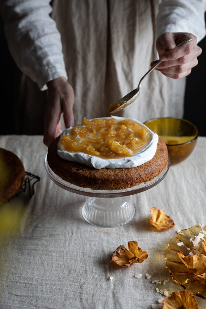 vegan pineapple cake