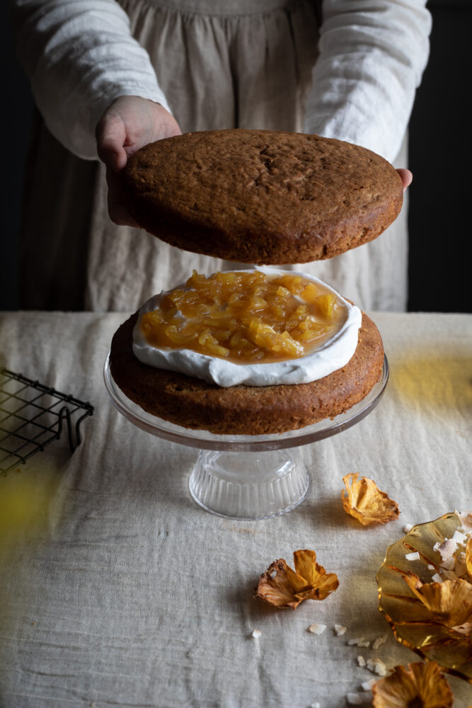 vegan pineapple cake