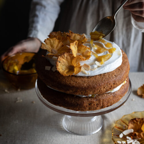 vegan pineapple cake