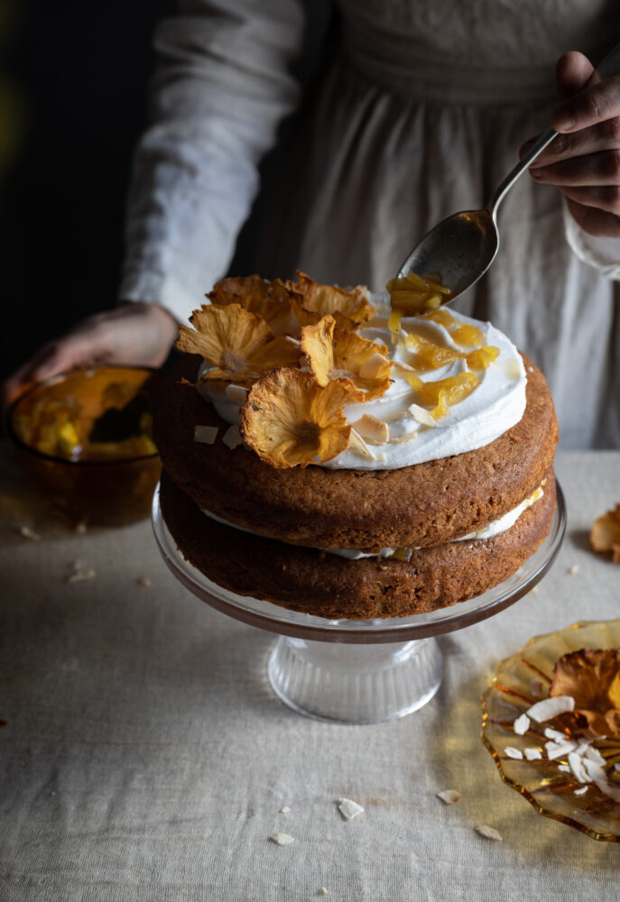 vegan pineapple cake