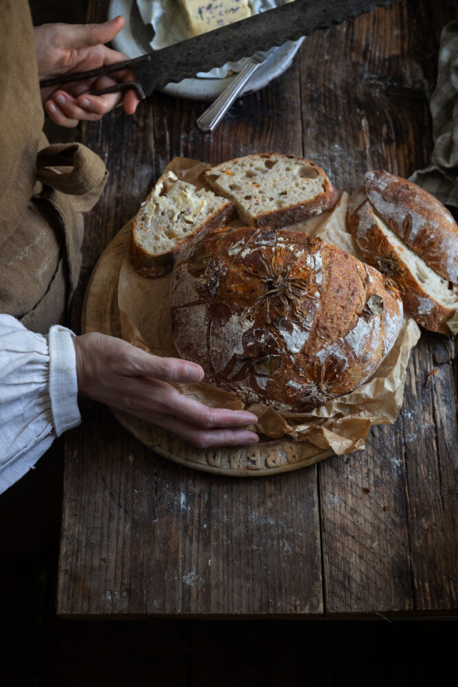 slicing bread