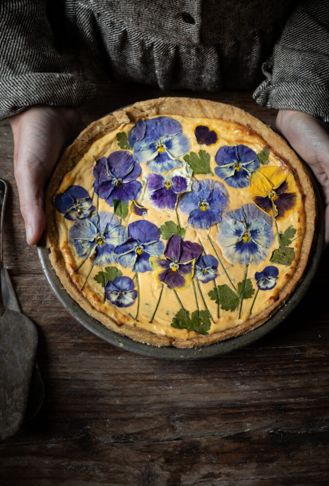 Ricotta and Parmesan cheesecake tart