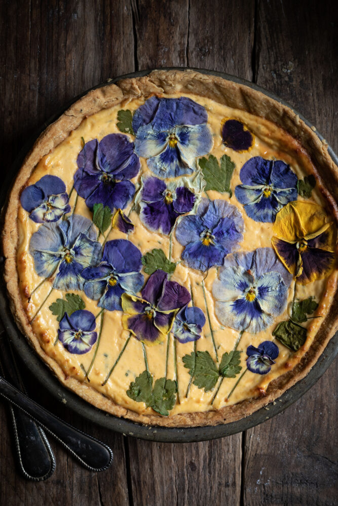 Ricotta and parmesan cheesecake tart