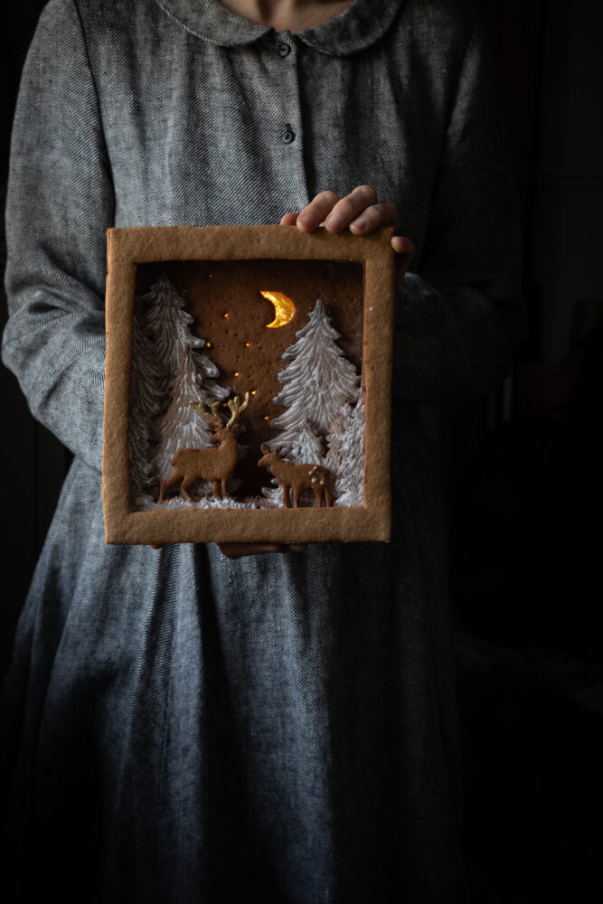 gingerbread shadow box