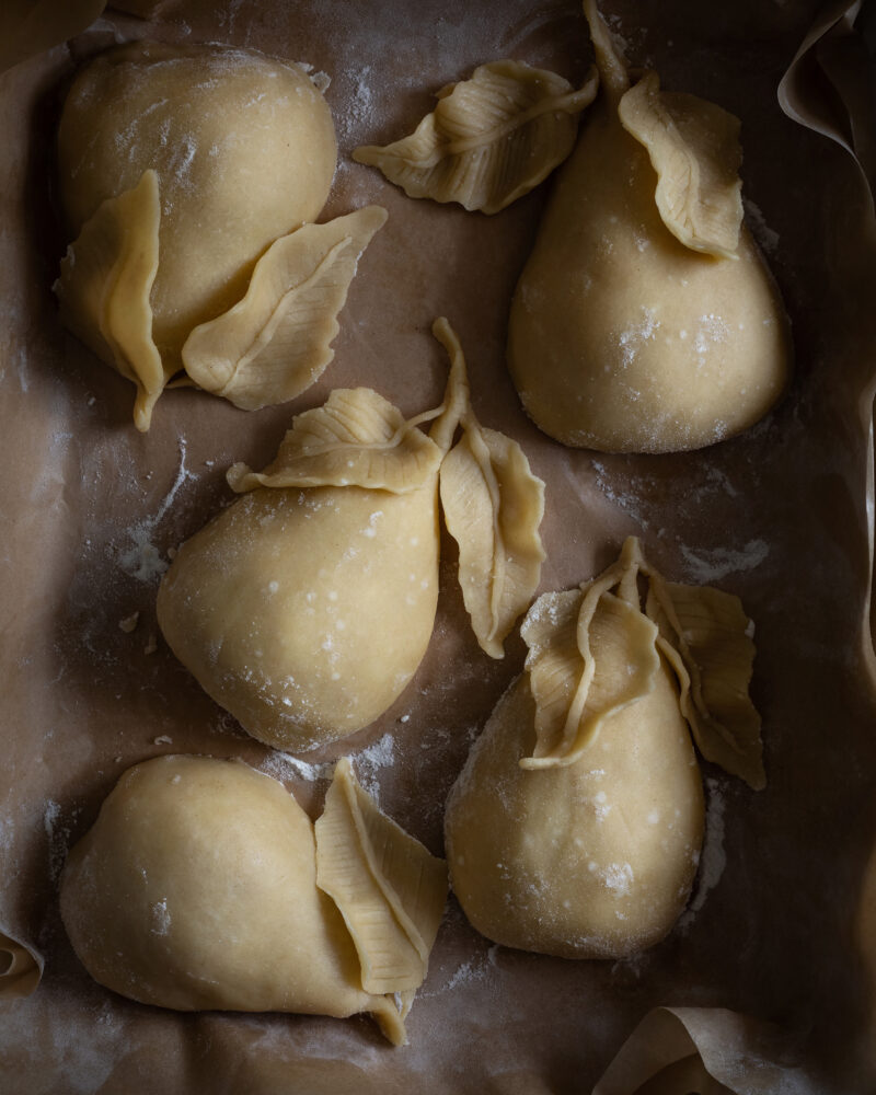 poached pear pies