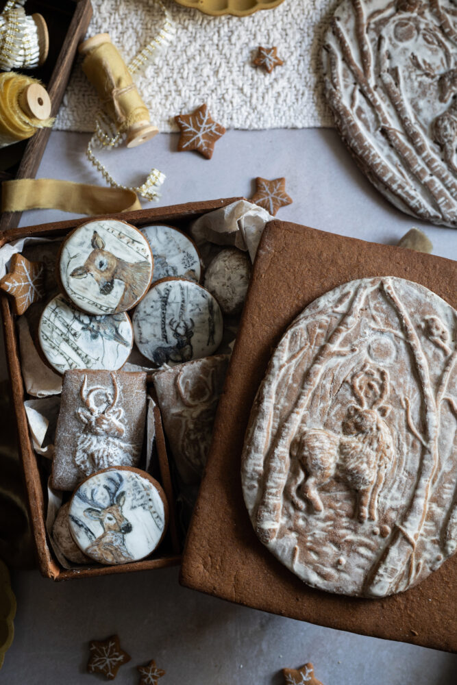 Brown butter gingerbread cookie box