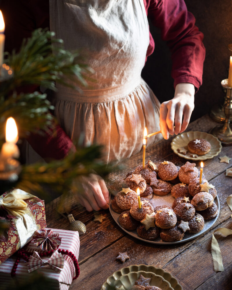 Choux bun wreath