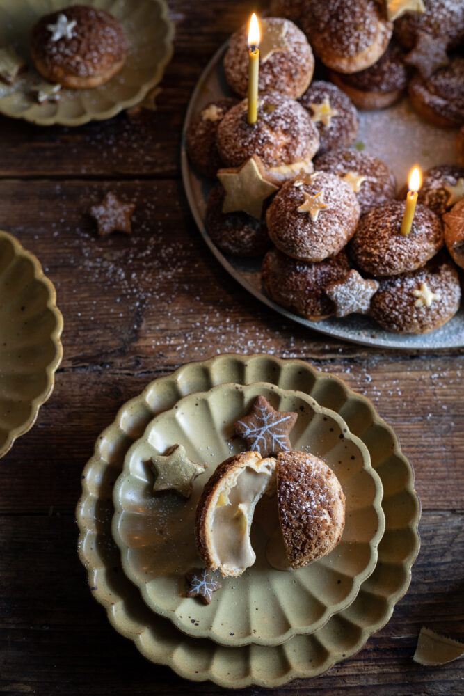 gingerbread choux buns