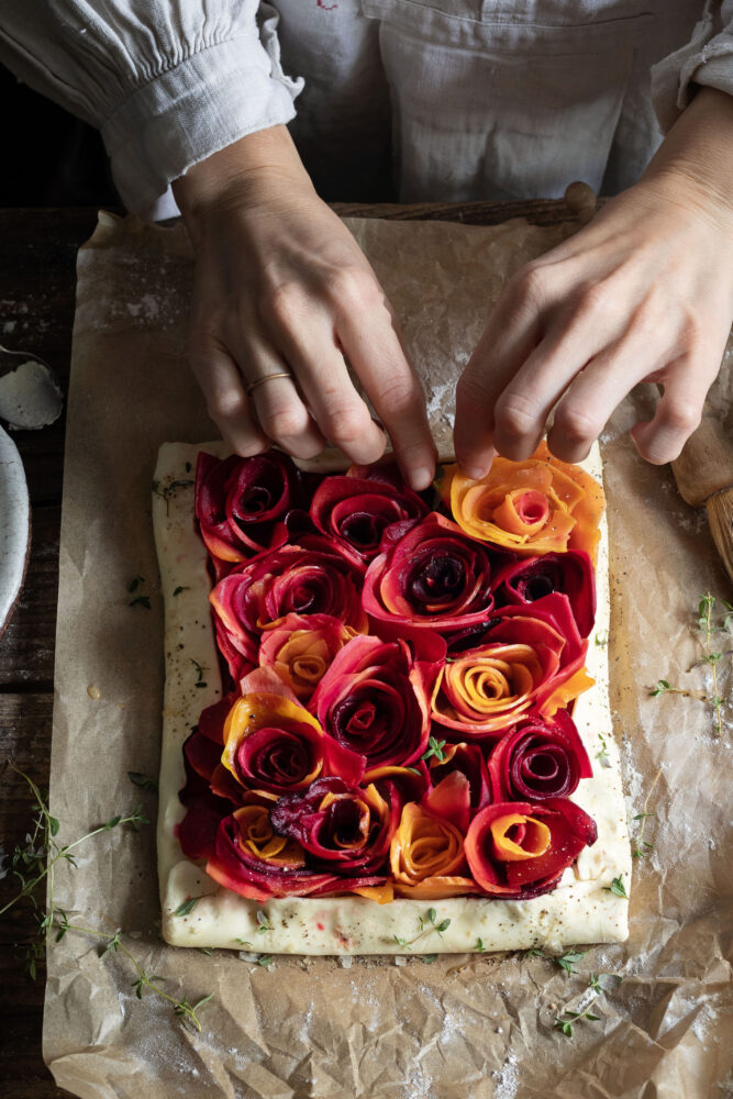 beetroot rose tart 