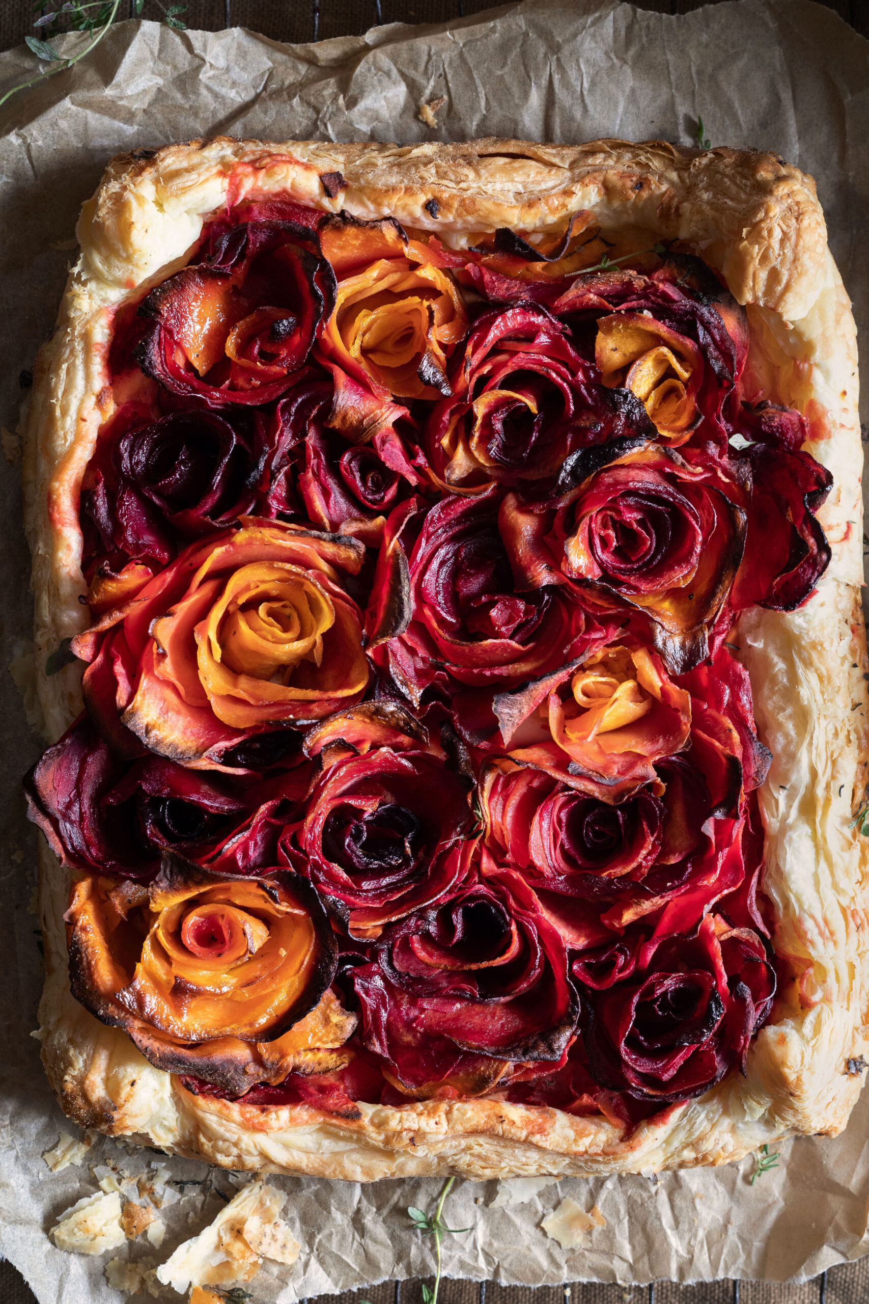 vegetable rose tart