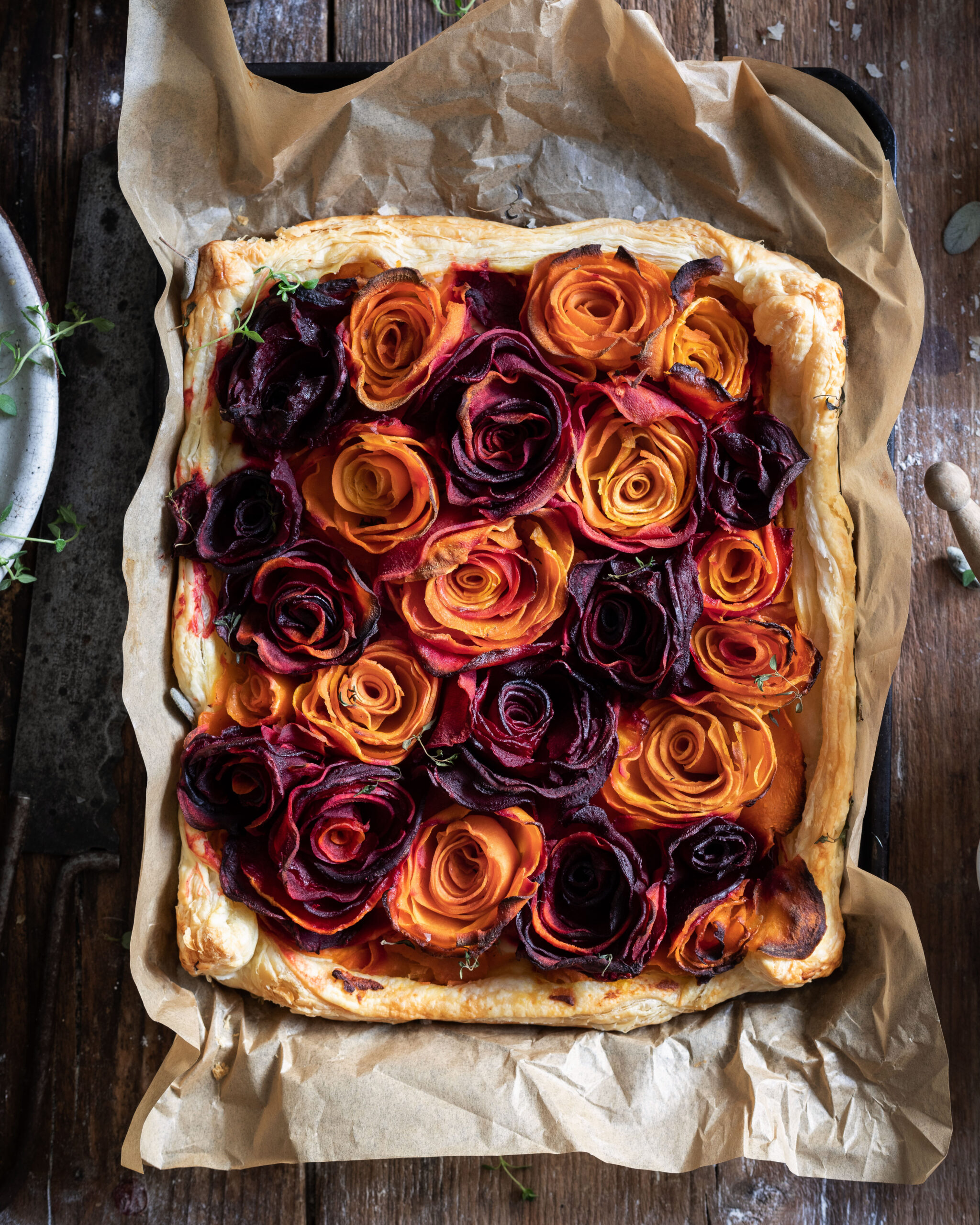 vegetable rose tart