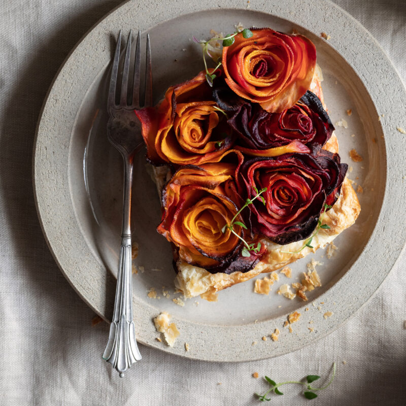 beetroot rose tart