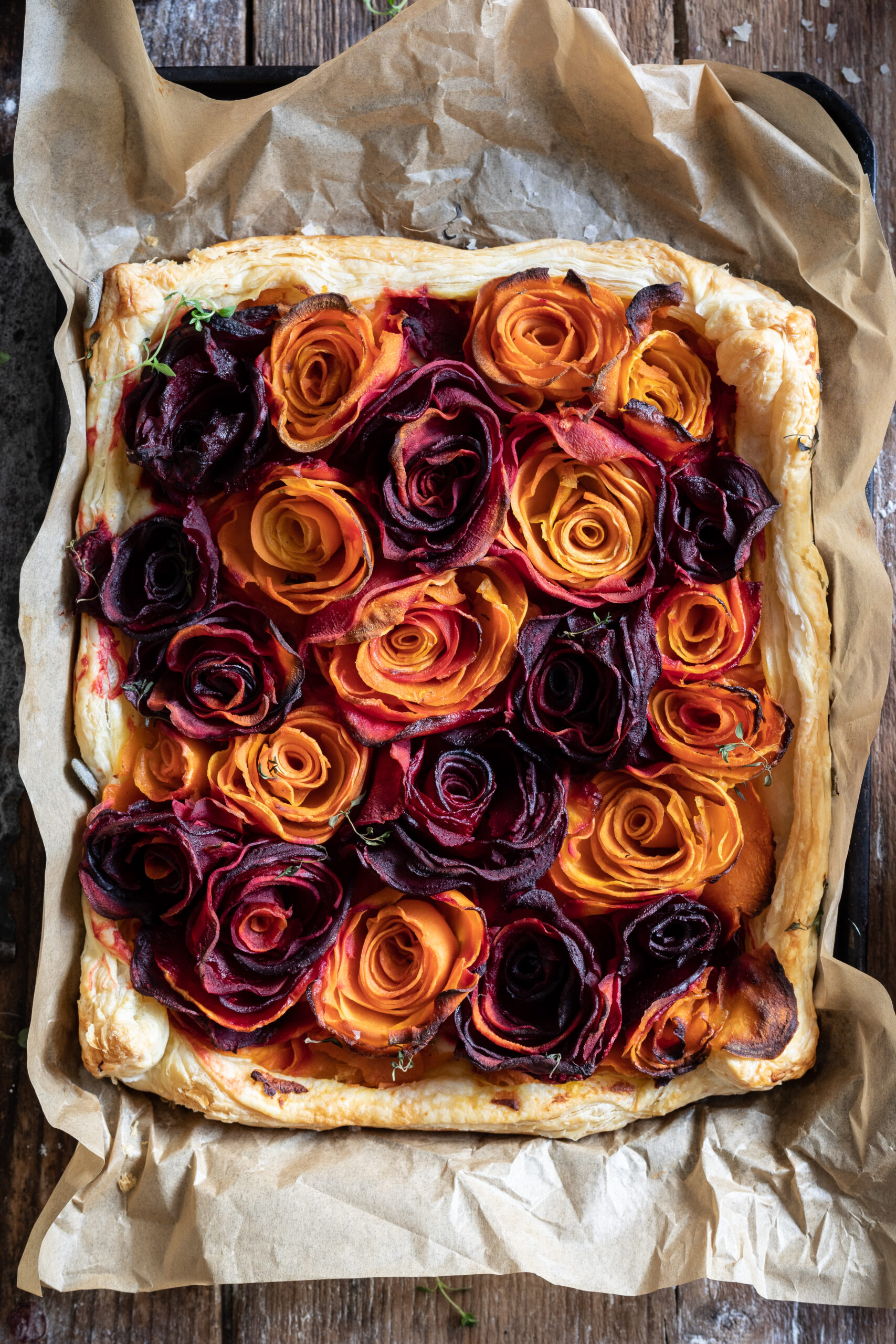 vegetable rose tart