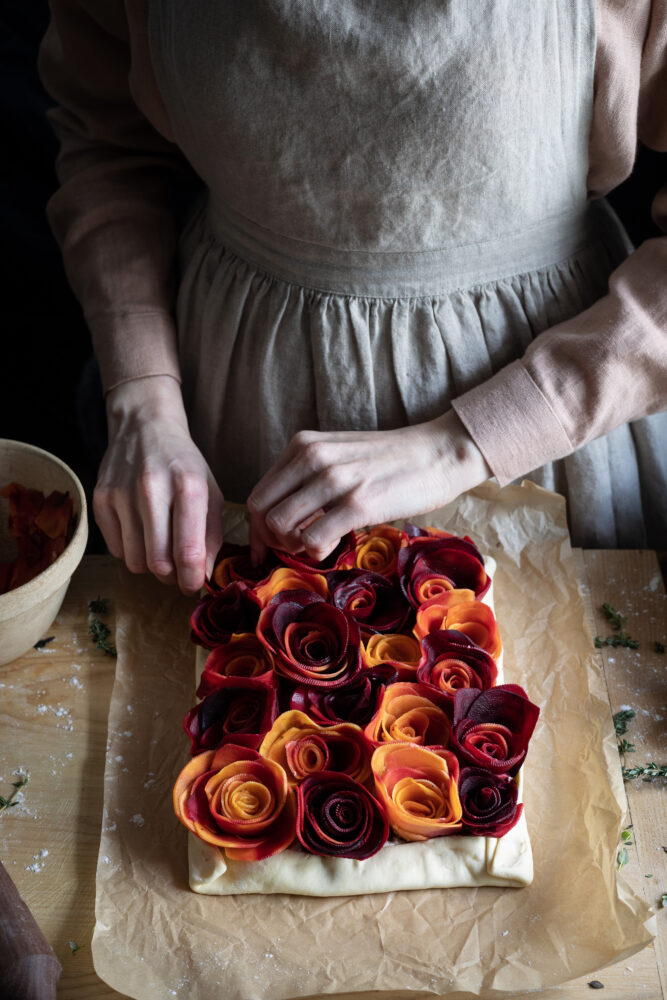 vegetable rose tart