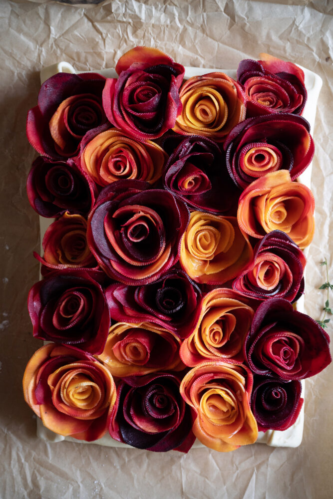 vegetable rose tart