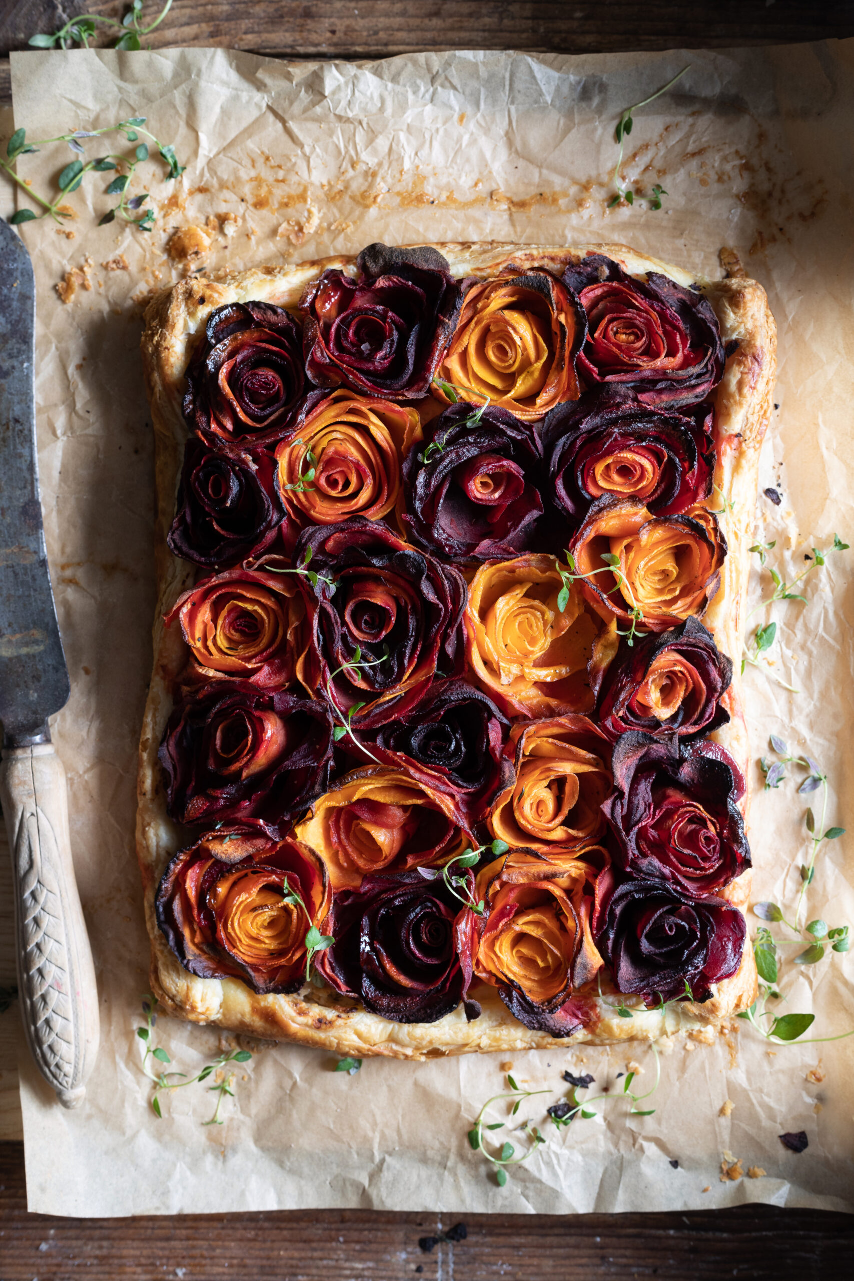 vegetable rose tart