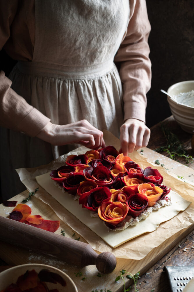 vegetable rose tart