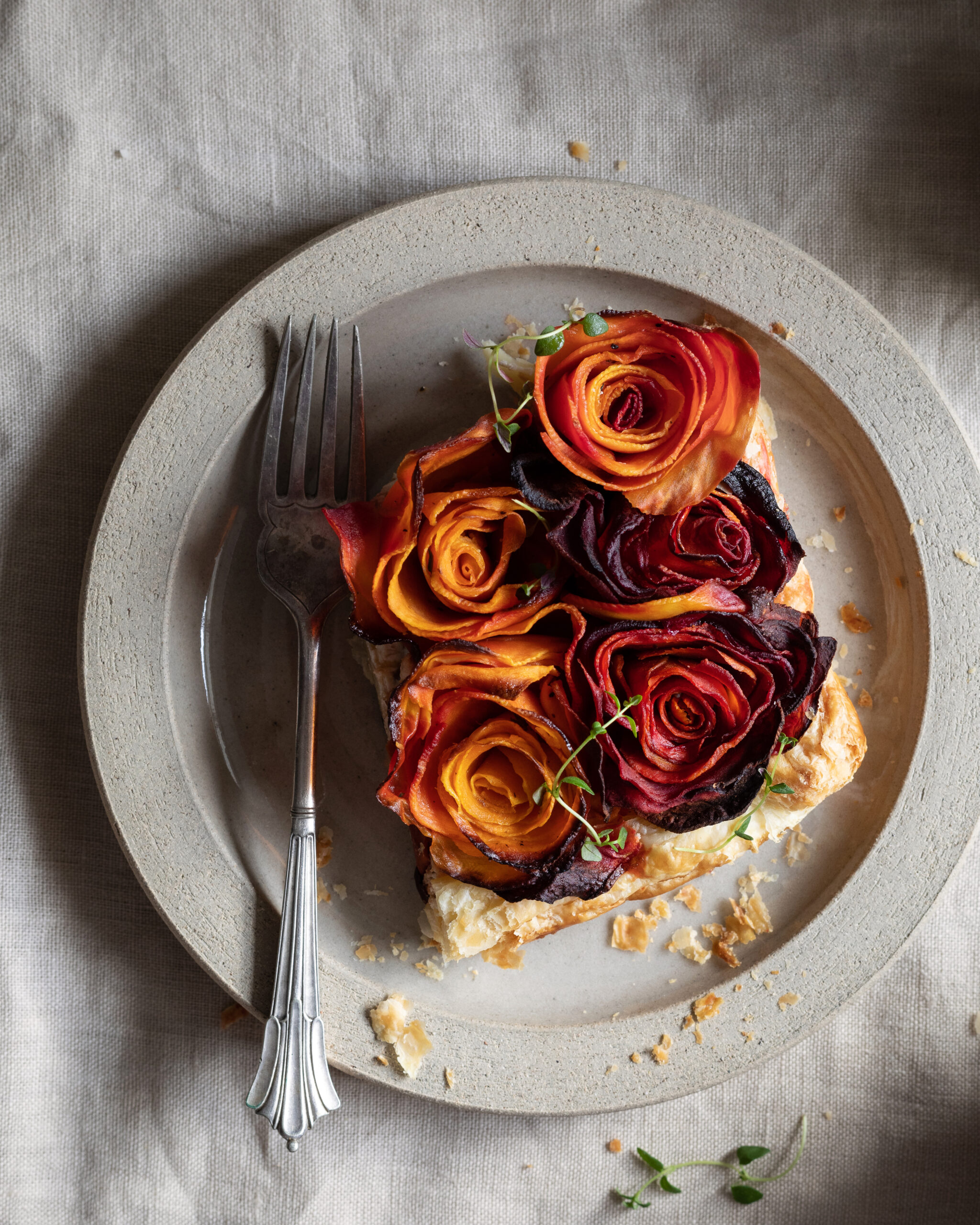 vegetable rose tart