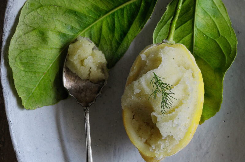 Lemon, grapefruit and wild fennel sorbet