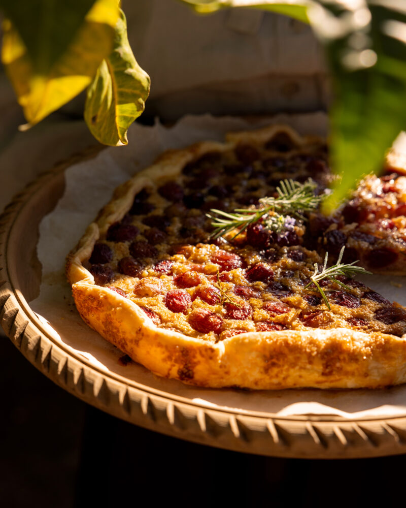 baked grape galette