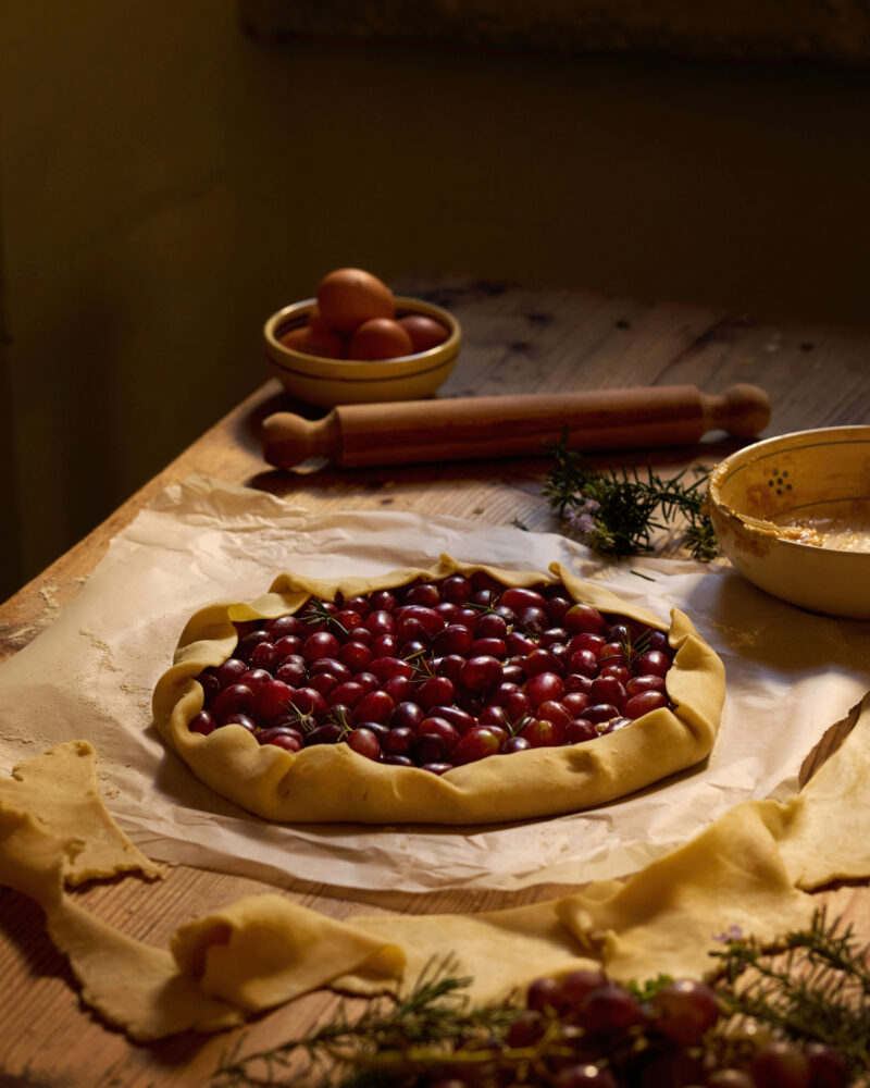 grape hazelnut frangipane galette