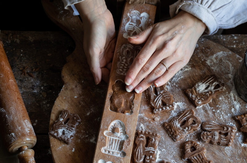 Hazelnut brown butter speculaas cookies